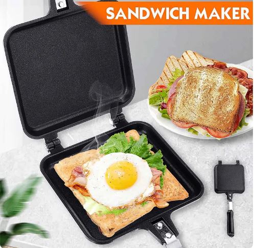 Nonstick Double-Sided Breakfast Frying Pan. Frying Pan For Toaster Breakfast Omelette