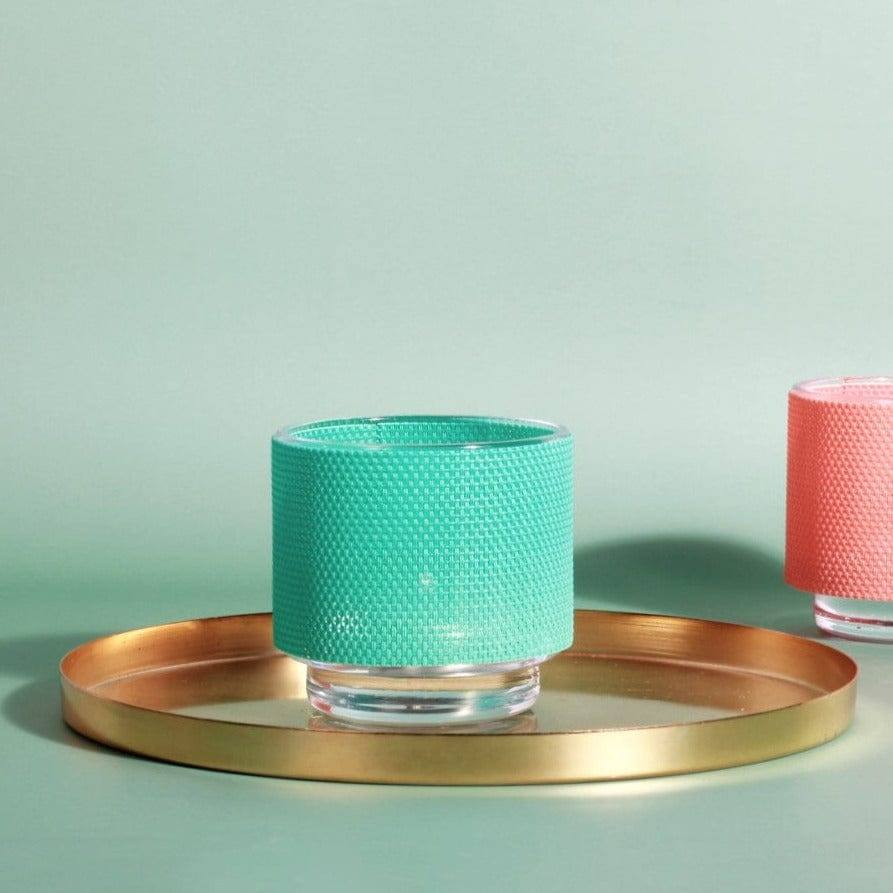 Colorata Tealight Holder with Cover - Teal