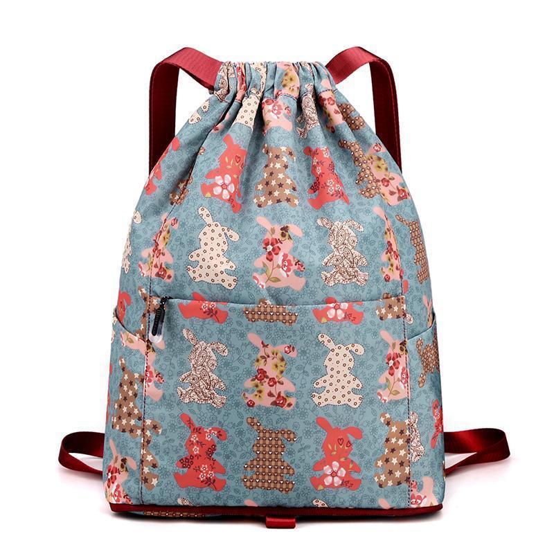 💚🧡Drawstring Foldable Large Capacity Dry-wet Separation Travel Sports Backpack