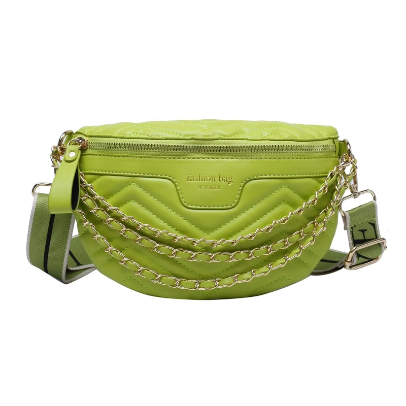 Women's Streetwear Solid Color Pu Leather Waist Bags