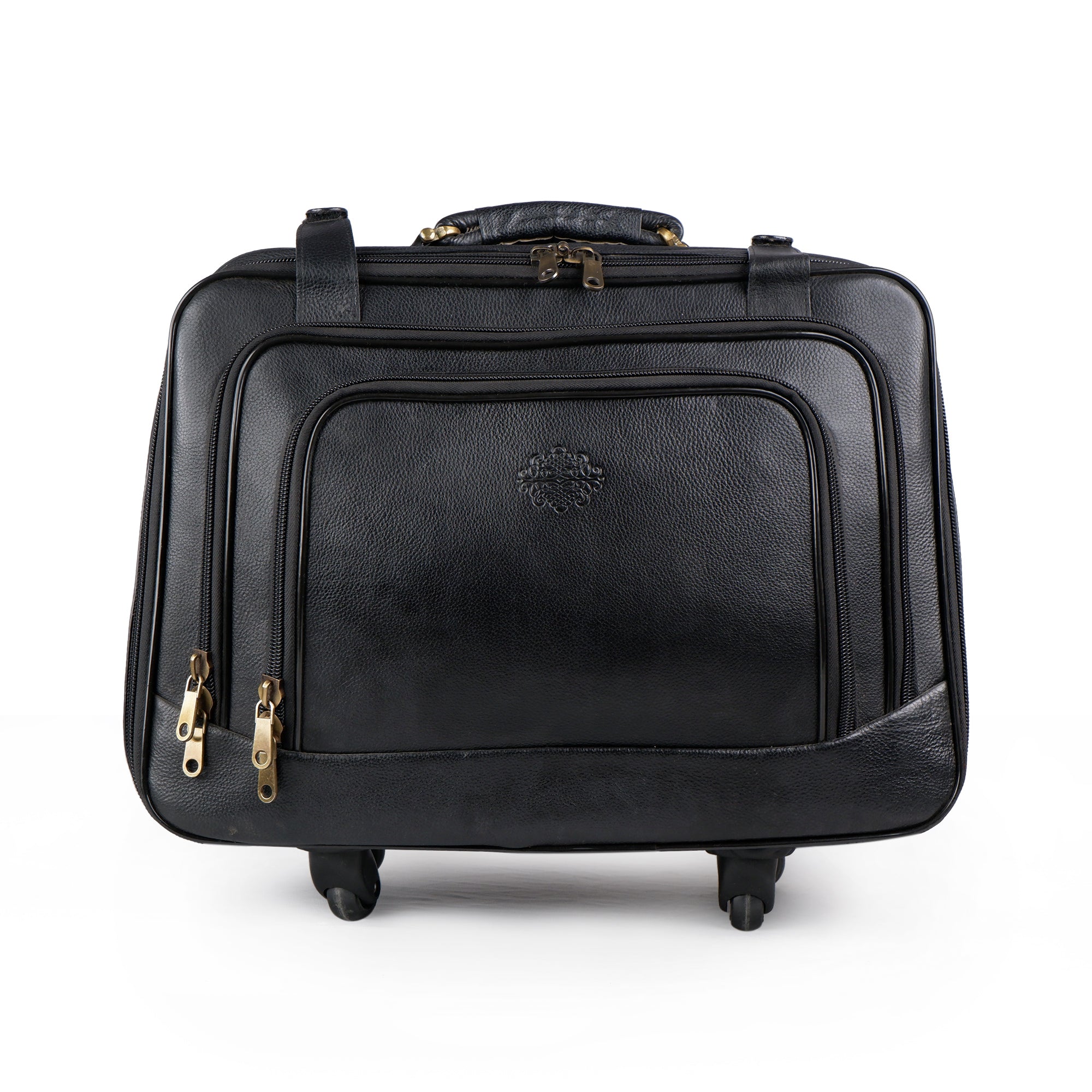 Solid Black Business Trolley Suitcase