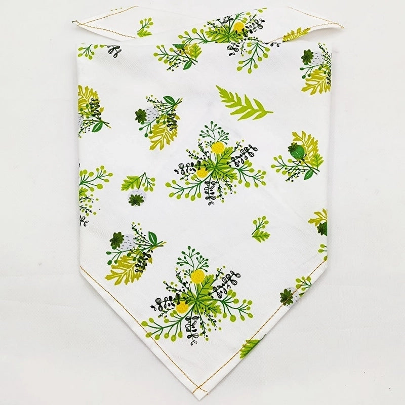 Cartoon Style Cotton Flower Printing Pet Saliva Towel