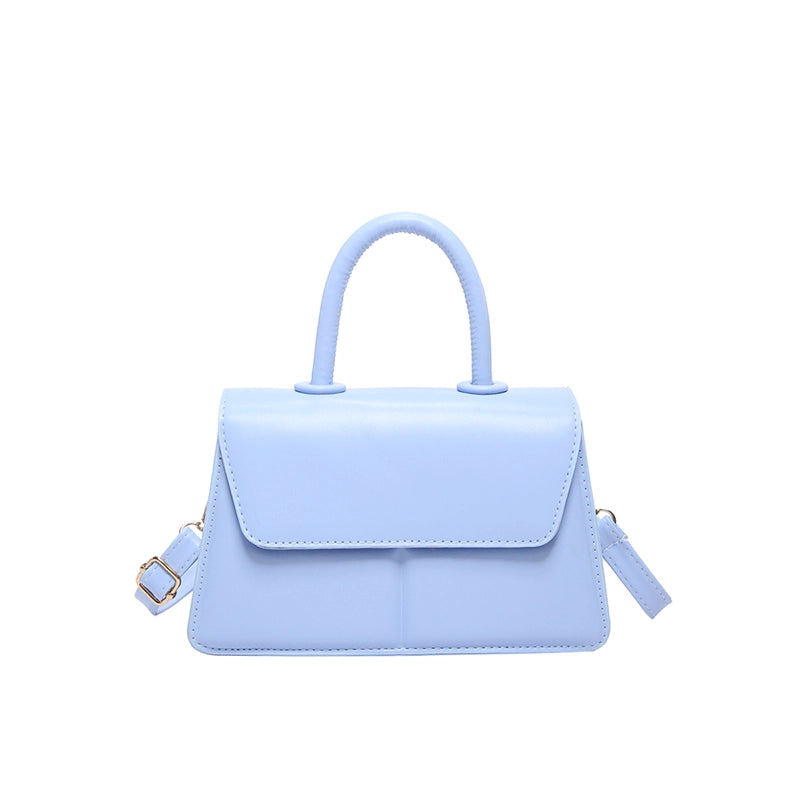 Women's Medium Pu Leather Solid Color Basic Classic Style Square Flip Cover Crossbody Bag