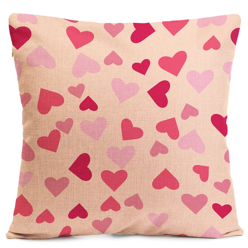 Valentine'S Day Elegant Lady Minimalist Heart Shape Linen Pillow Cases Couch & Sofa Decor