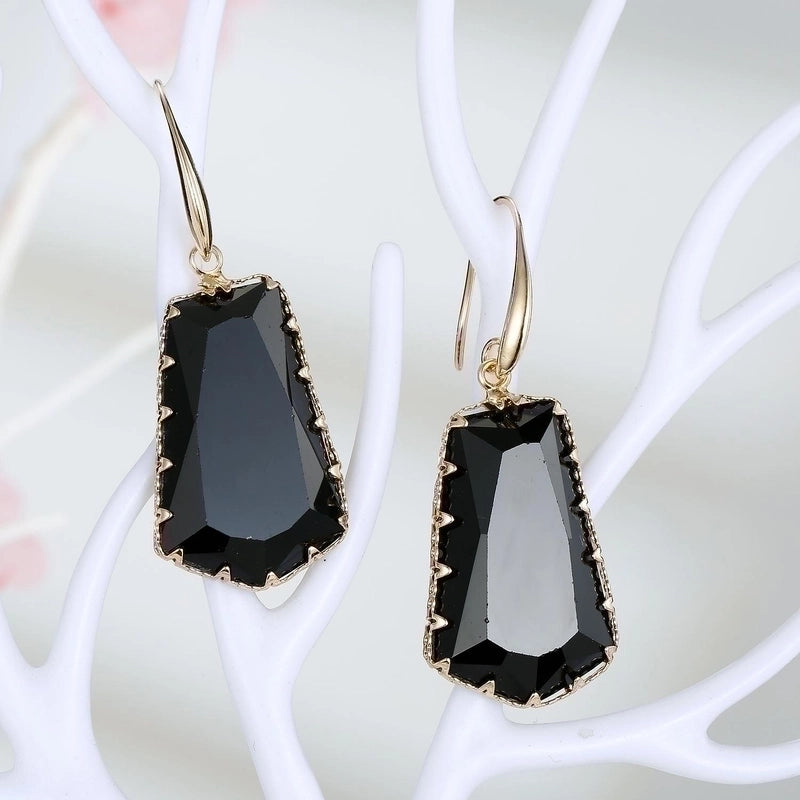 6 Pieces Retro Ethnic Style Heart Inlay Alloy Artificial Gemstones Earrings