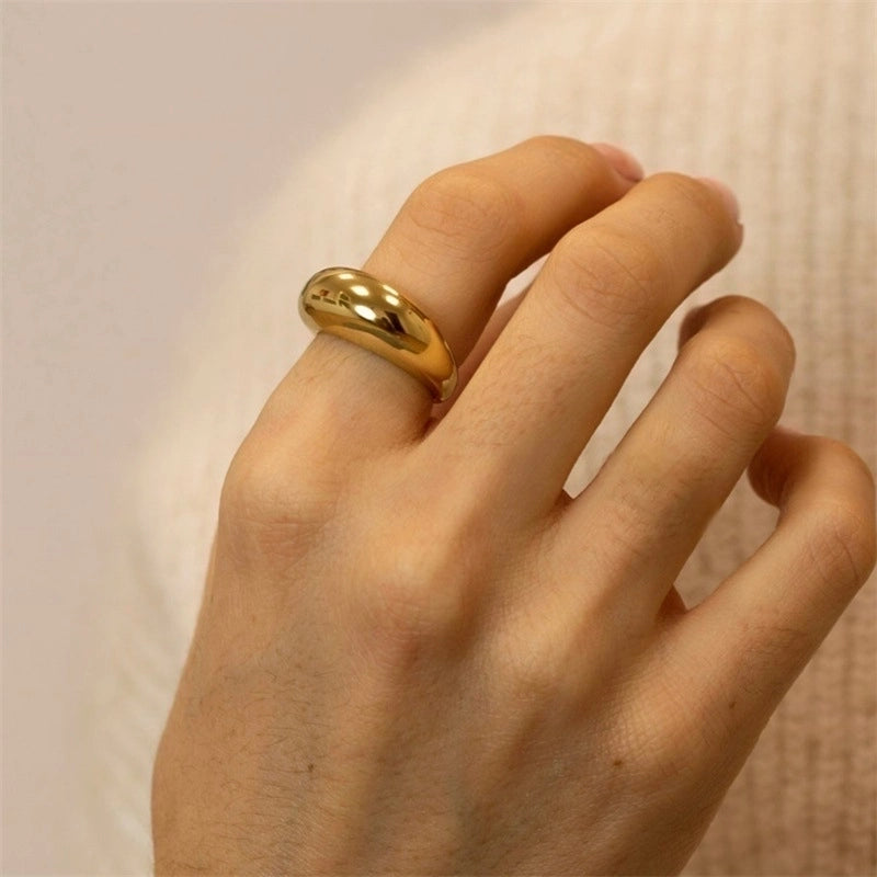 Simple Stainless Steel Simple Fashion Solid Color Ring