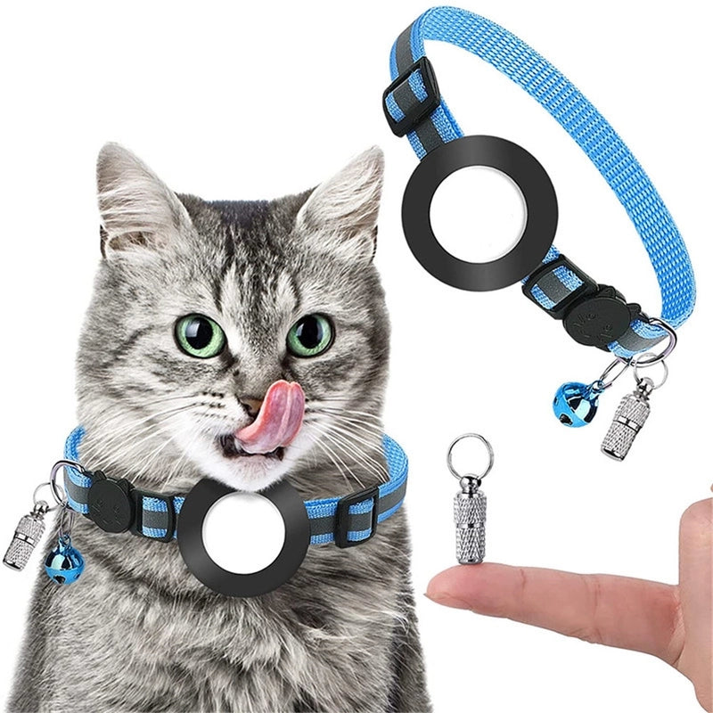 Minimalist Nylon Brass Stripe Pet Collar