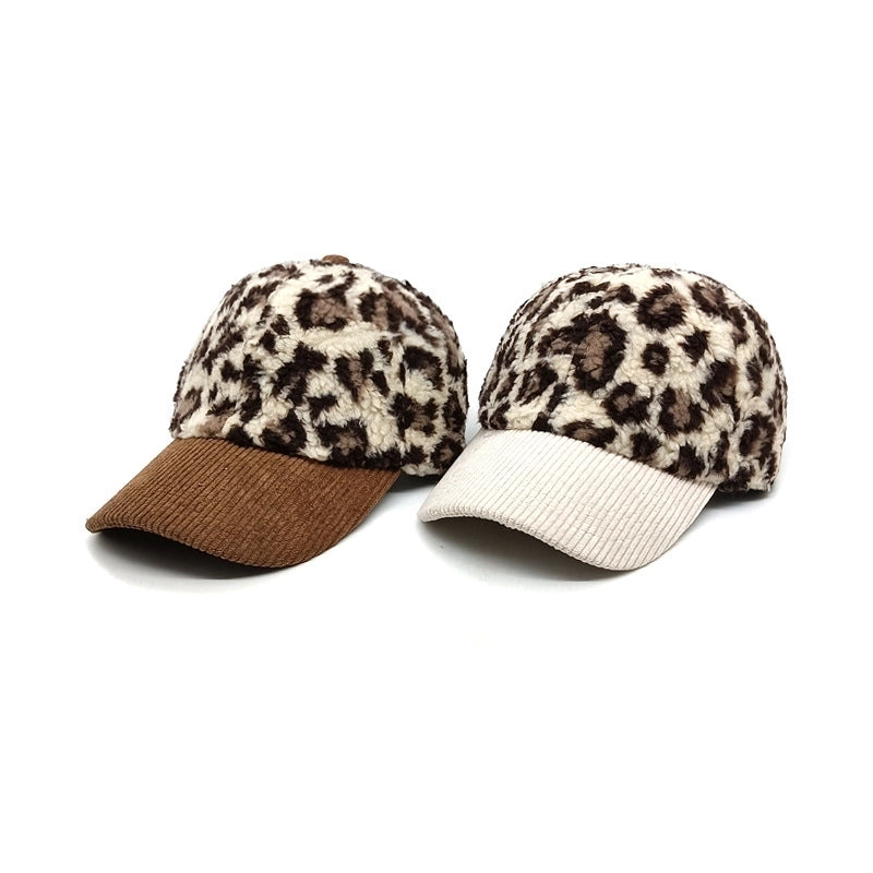 Unisex Vintage Style Leopard Curved Eaves Baseball Cap