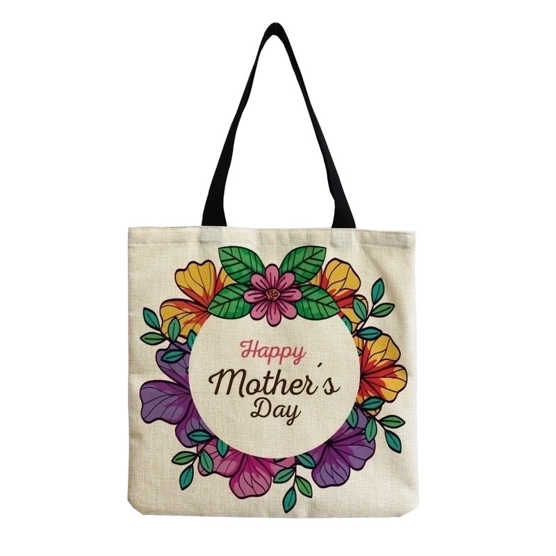 Women's Minimalist Letter Cotton And Linen Shopping Bags
