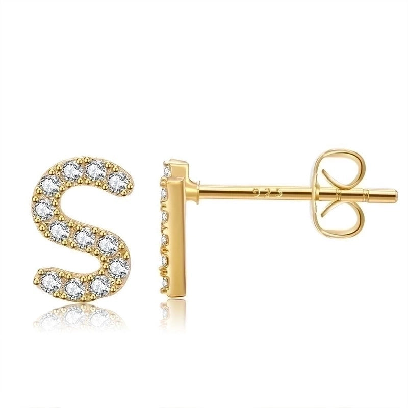 Ethnic Style Letter Copper Earrings Ear Studs