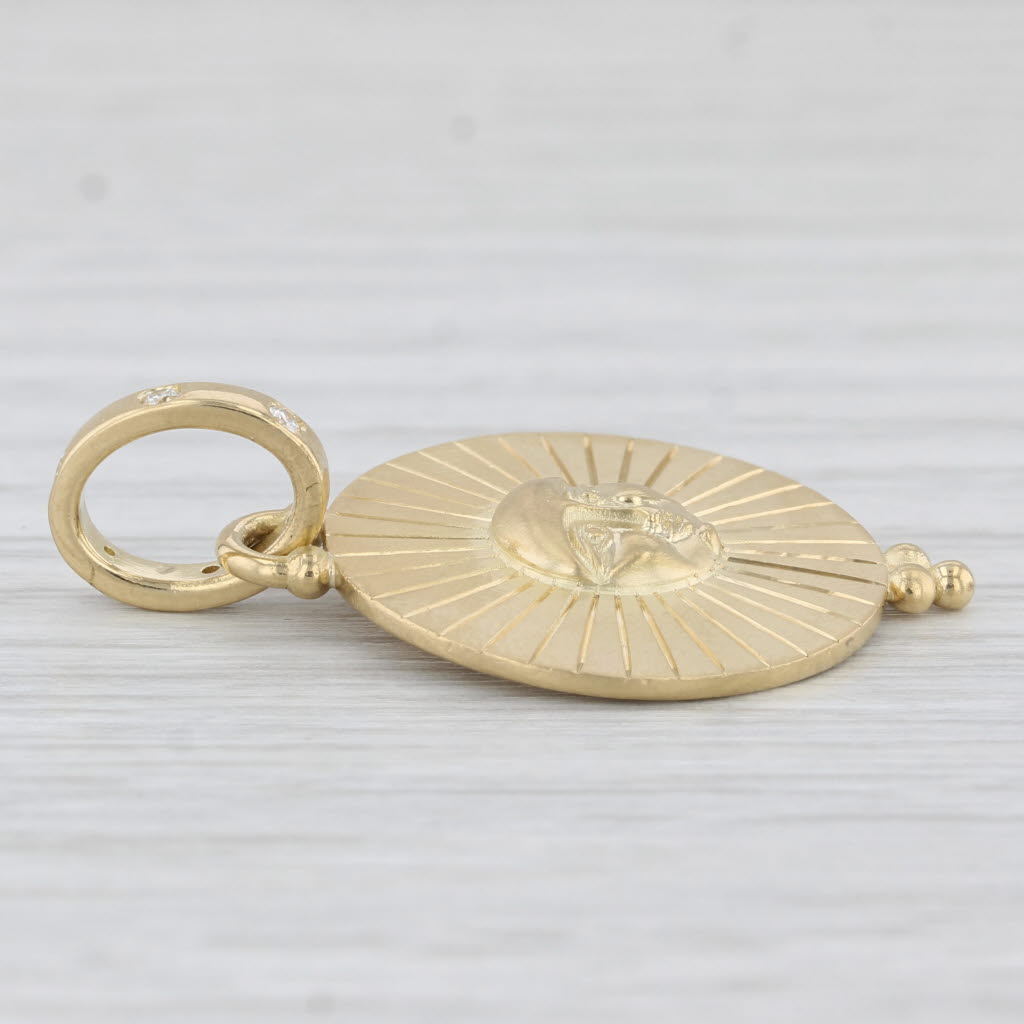 Celestial Diamond Sol Pendant Temple St Clair Sun 18k Yellow Tribal Gold
