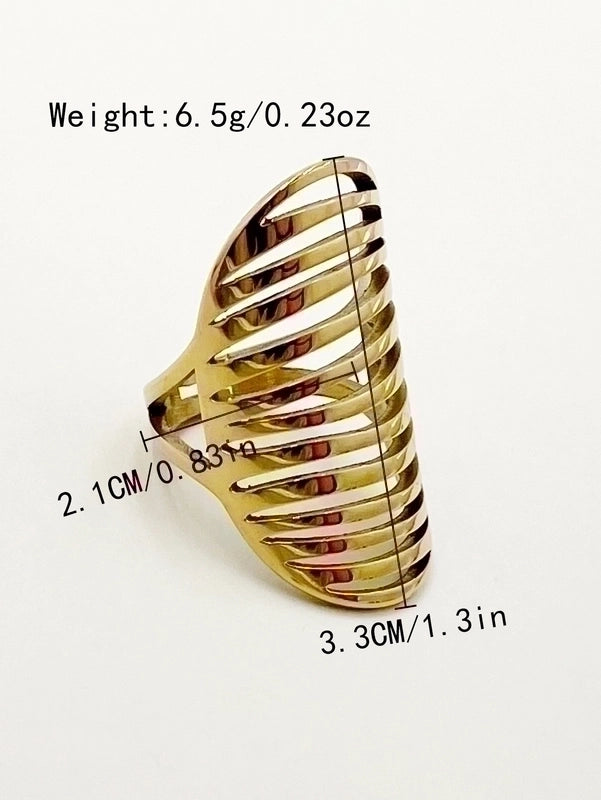 3 Pieces 304 Stainless Steel 14K Gold Plated Retro Minimalist Plating Hollow Out Infinity Star Heart Shape Rings