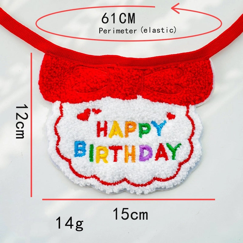 Cute Polyester Letter Pet Saliva Towel Pet Hat