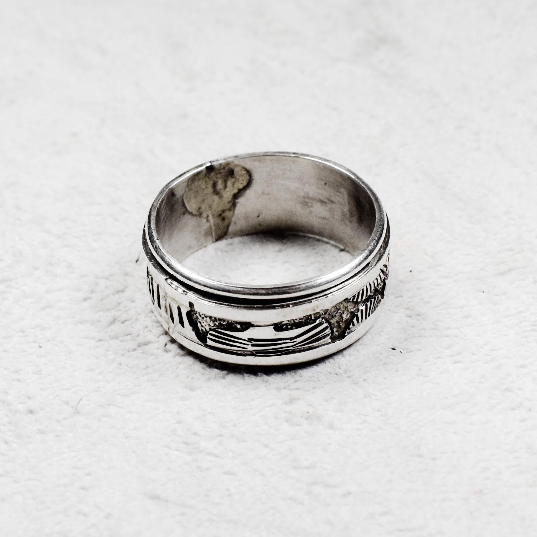 Sterling Silver Spinning Storyteller Ring