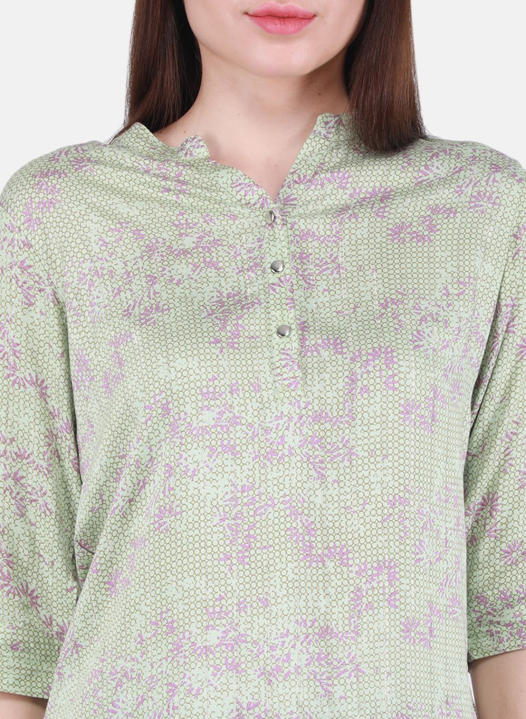 Women Green Printed Top