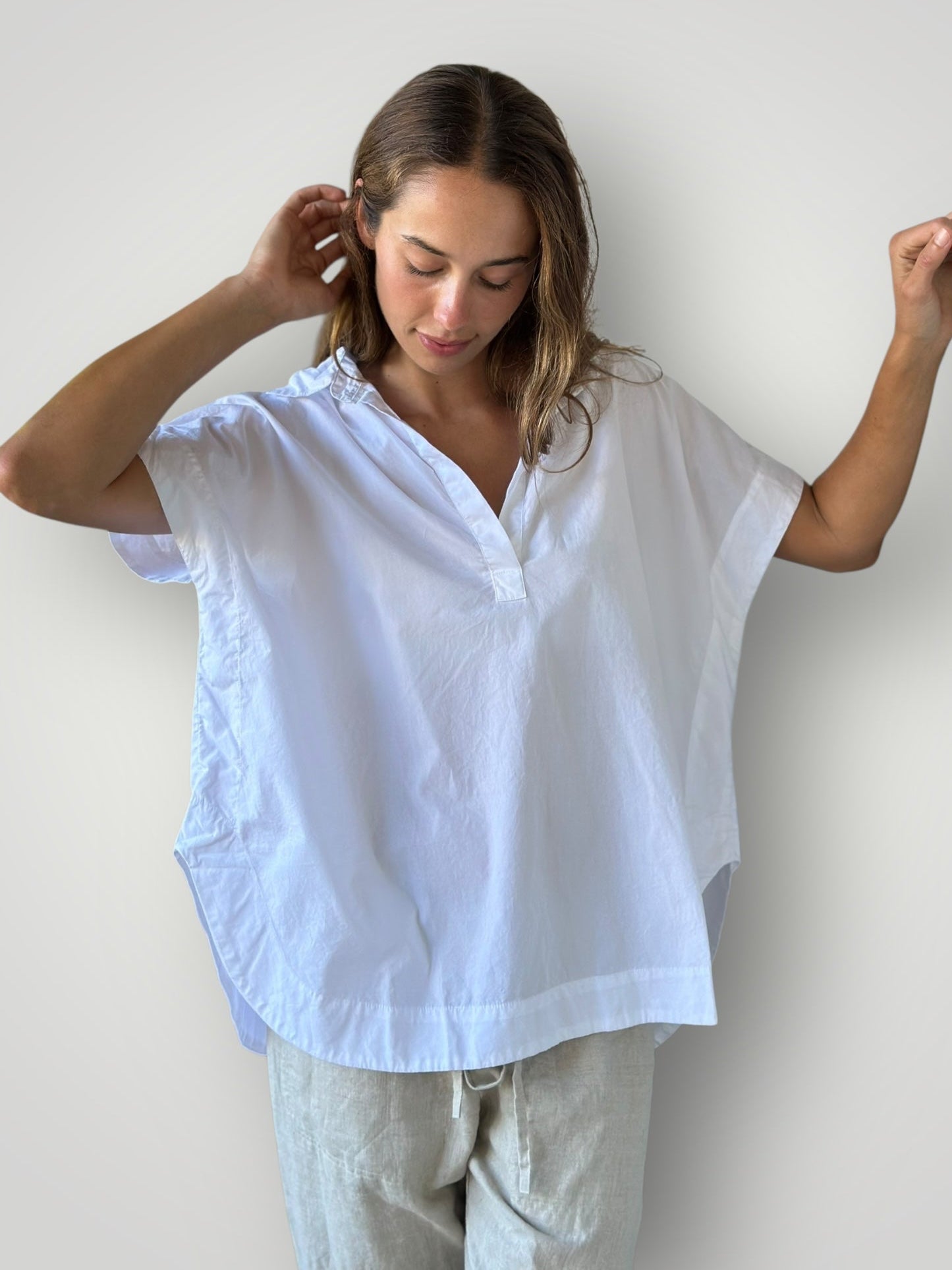 tara top - white cotton