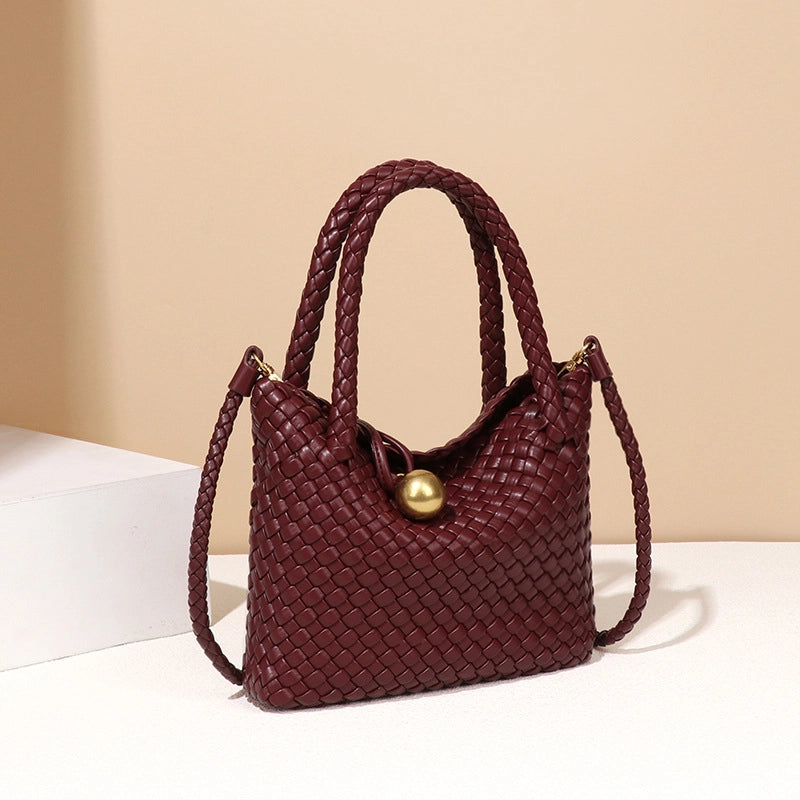 Women's Small Pu Leather Solid Color Elegant Vintage Style Streetwear Square Buckle Handbag