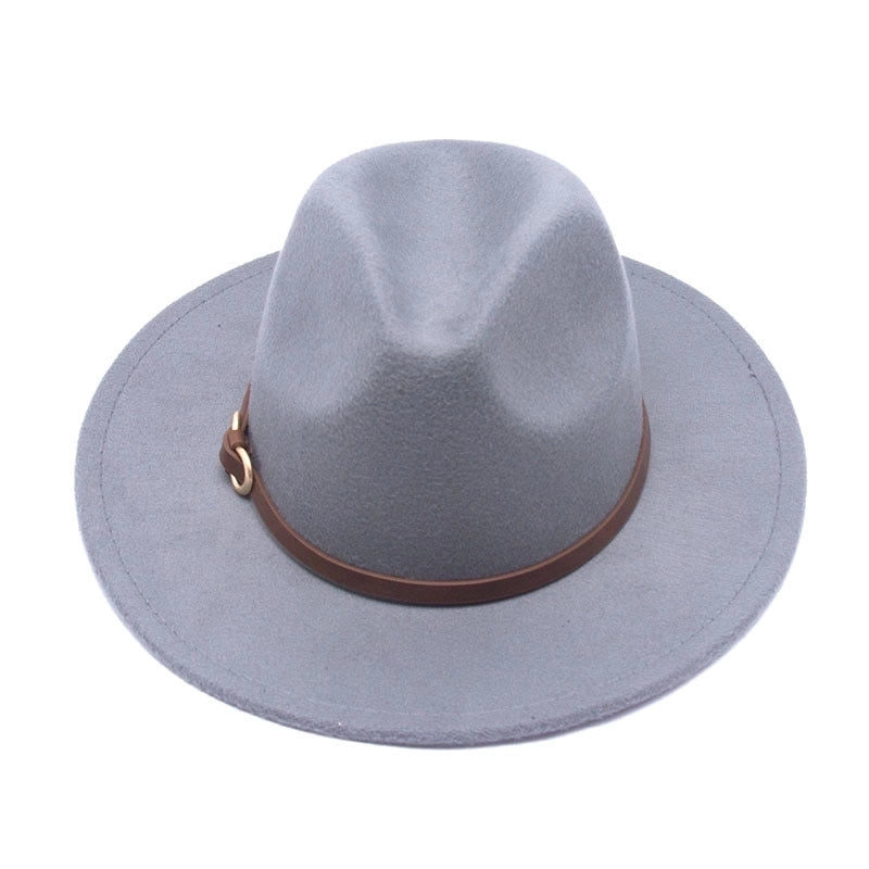 Women's Retro Solid Color Big Eaves Floppy Hat