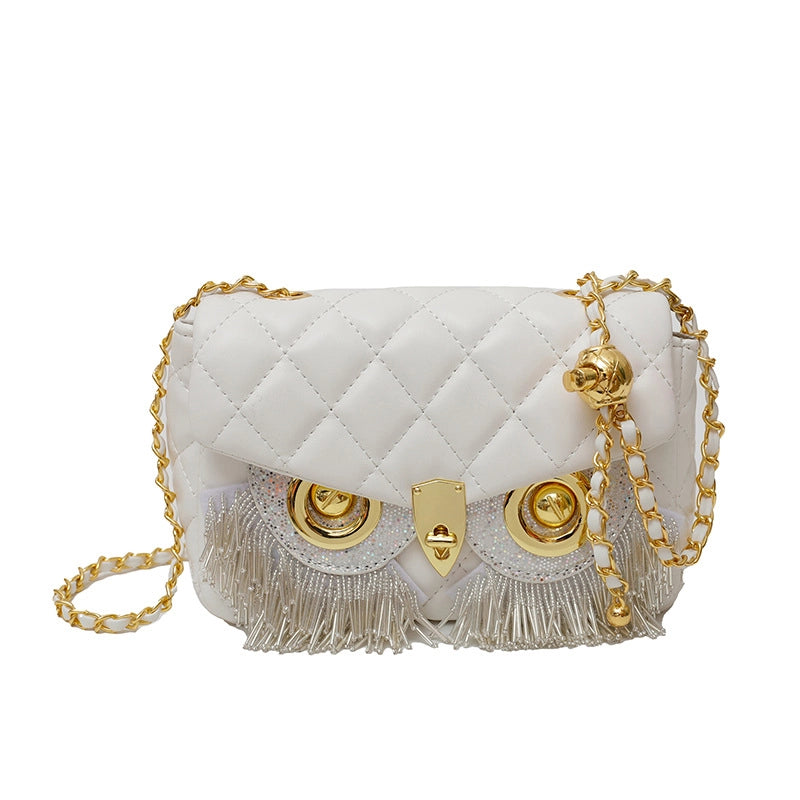 Women's Small Pu Leather Geometric Elegant Streetwear Tassel Square Lock Clasp Square Bag