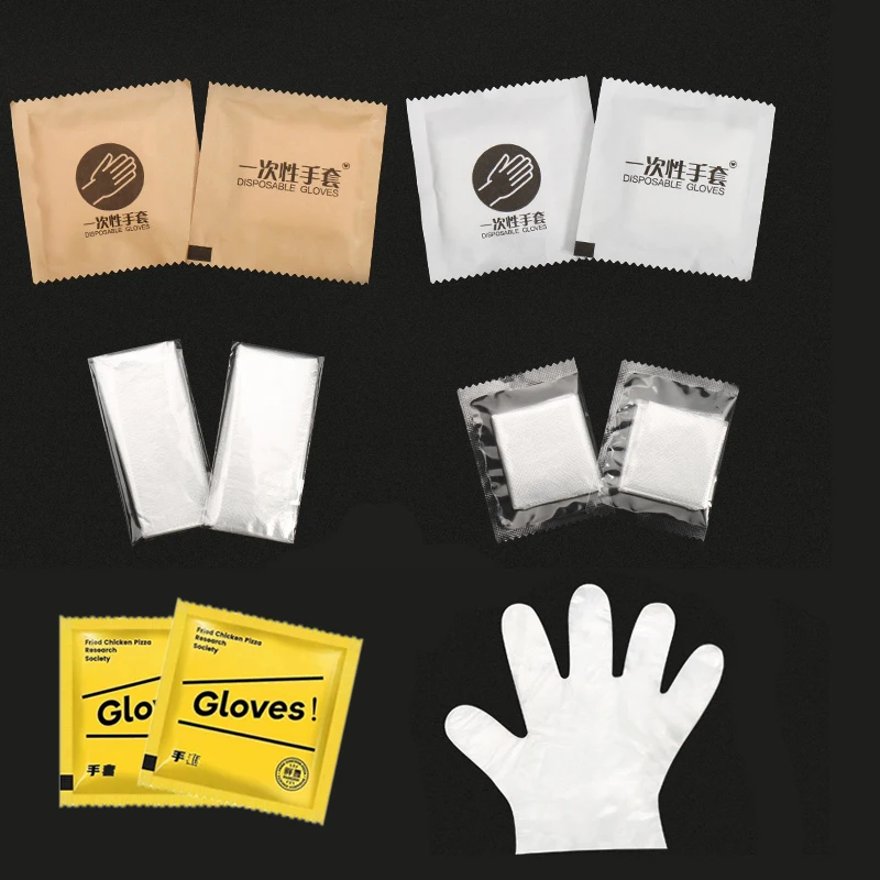 Restaurant Kitchen Dining Disposable Gloves Catering Food Grade PE Plastic Transparent Gloves