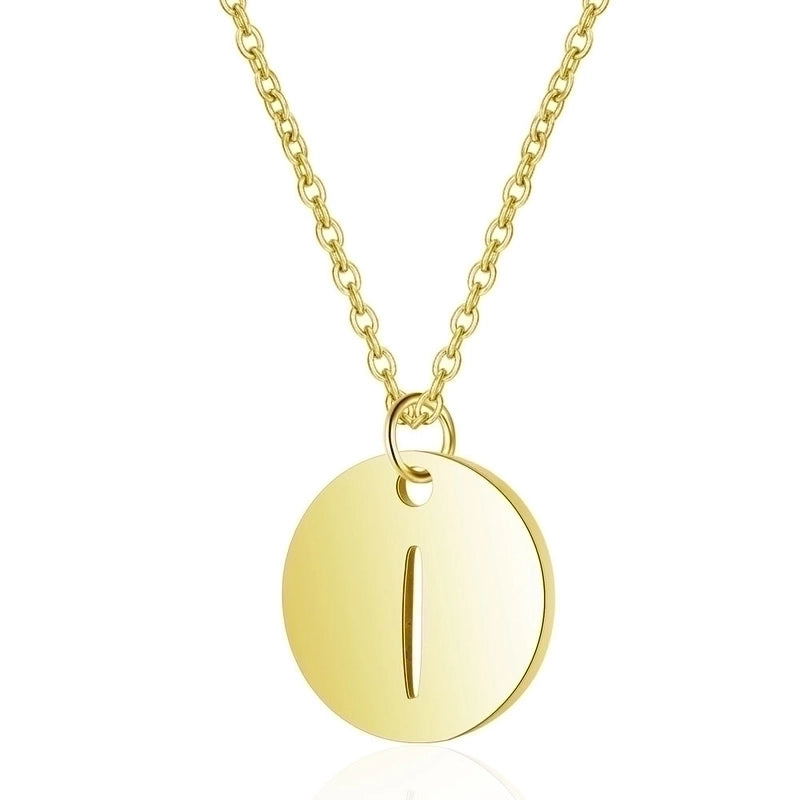 Minimalist Letter Stainless Steel Titanium Steel Plating Chain Gold Plated Pendant Necklace
