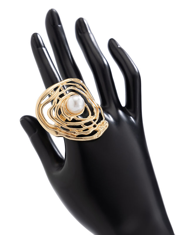 Geometric Hollow Rings Accessories