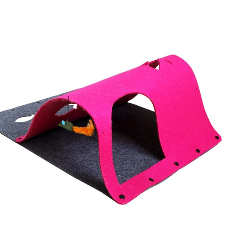 Cat Tunnel With Hanging Catnip