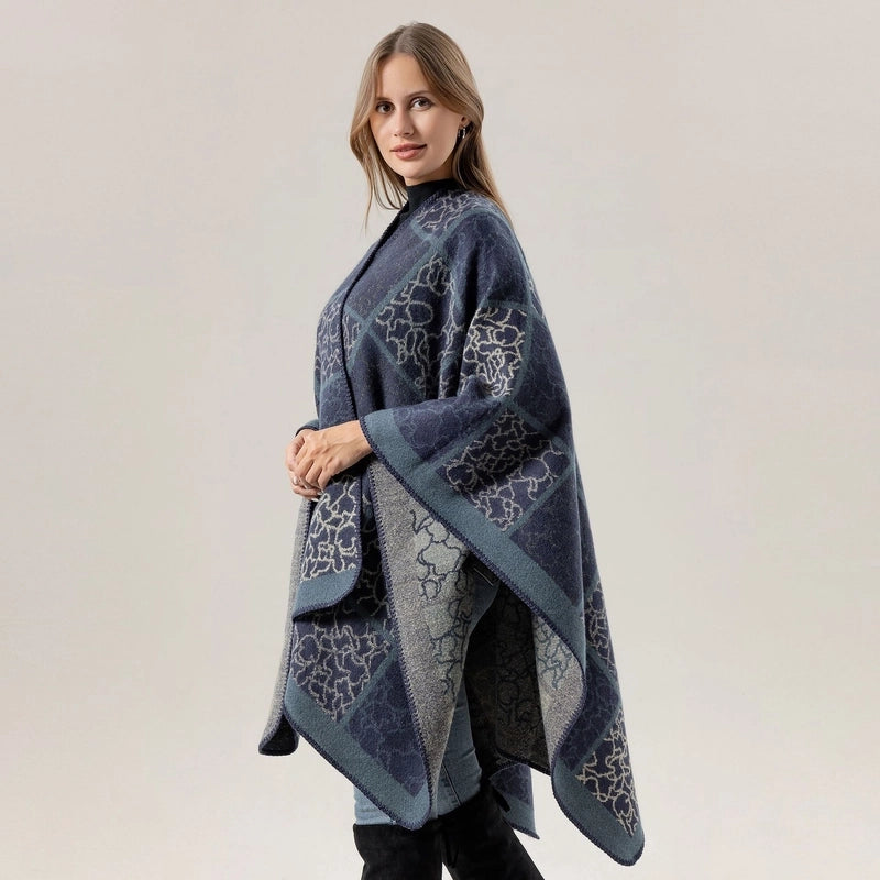 New Hot Sale Shawl Men's And Women's Retro High-grade Scarf Air-conditioned Room Warm Nap Cloak