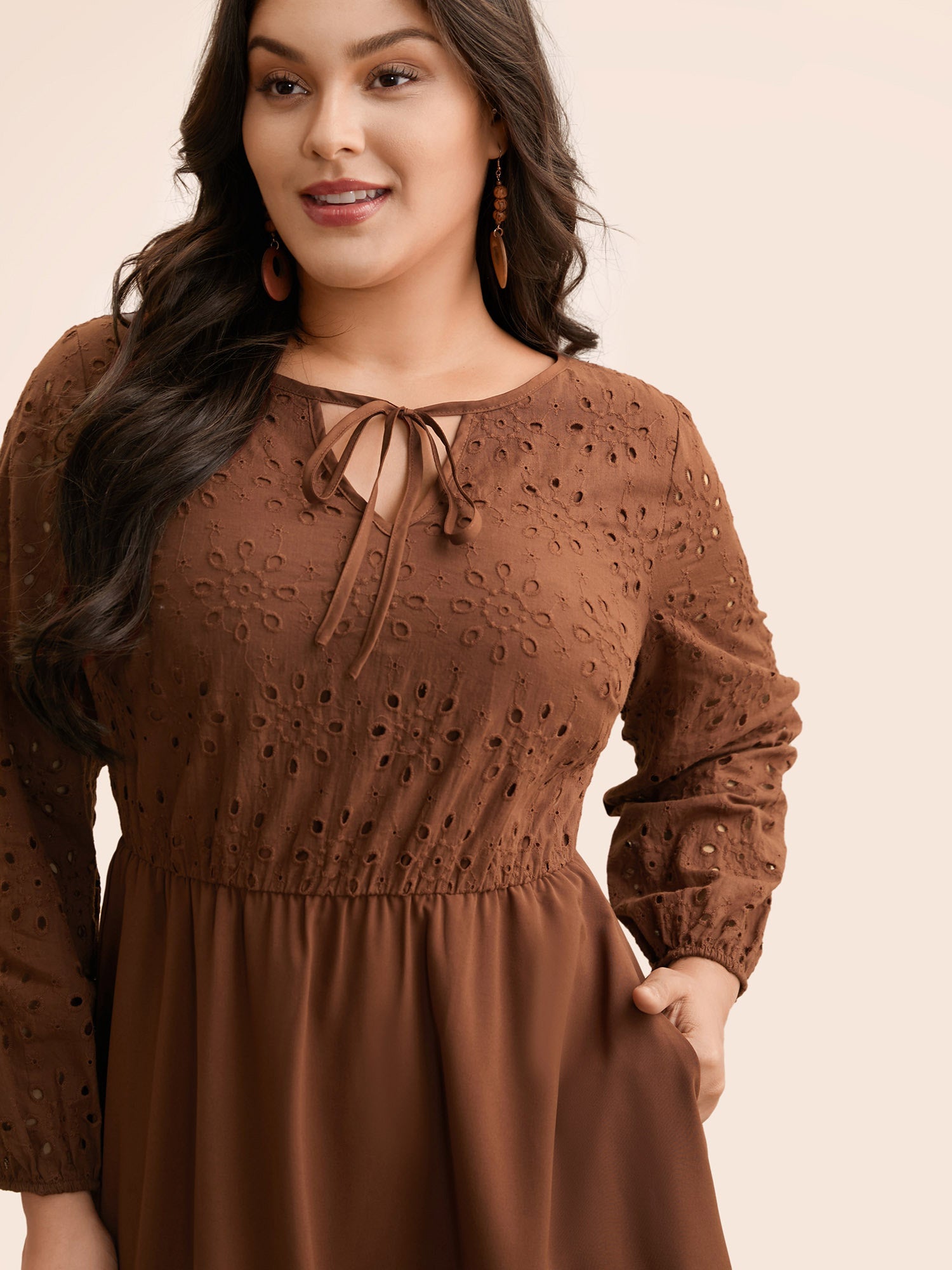Broderie Anglaise Patchwork Tie Knot Dress