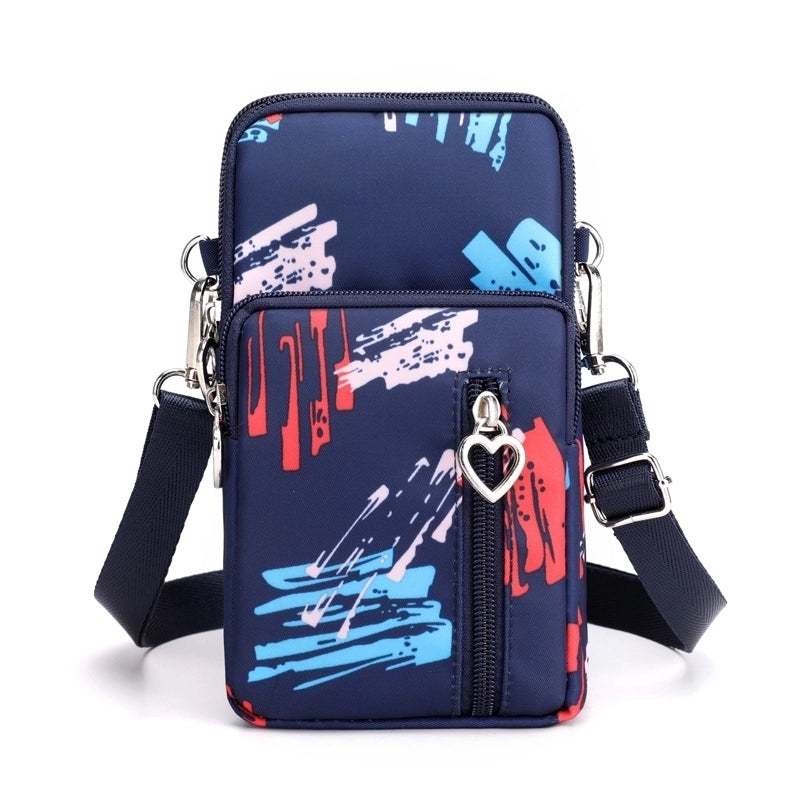 Women'S Nylon Solid Color Fashion Zipper Phone Wallet