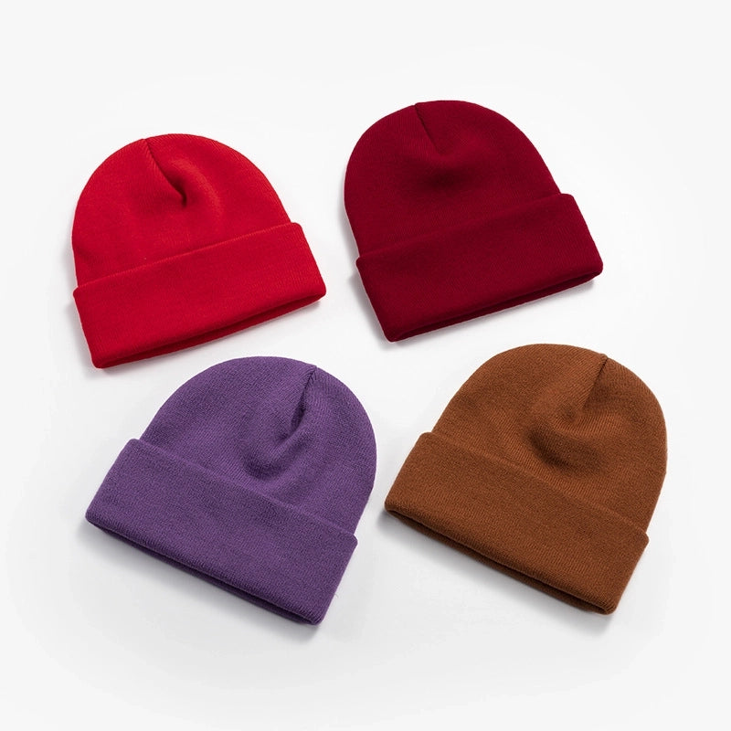Unisex Minimalist Solid Color Eaveless Wool Cap