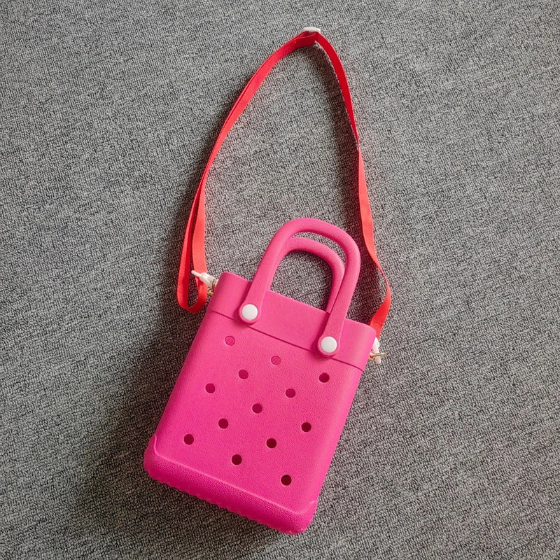 Women's Small EVA Solid Color Streetwear Hollow Square Open Handbag Crossbody Bag