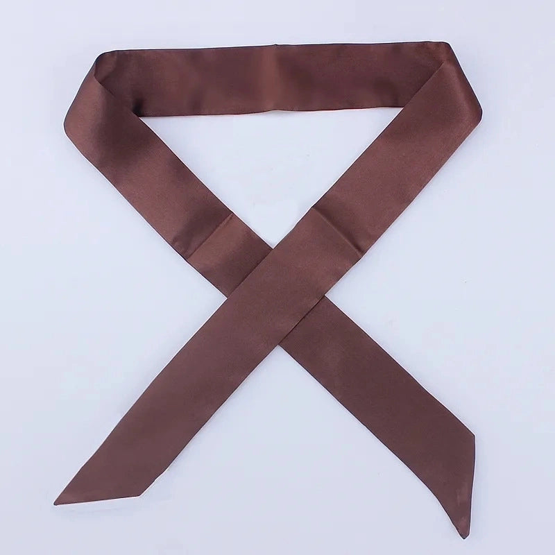 Women's Minimalist Solid Color Satin Silk Scarves