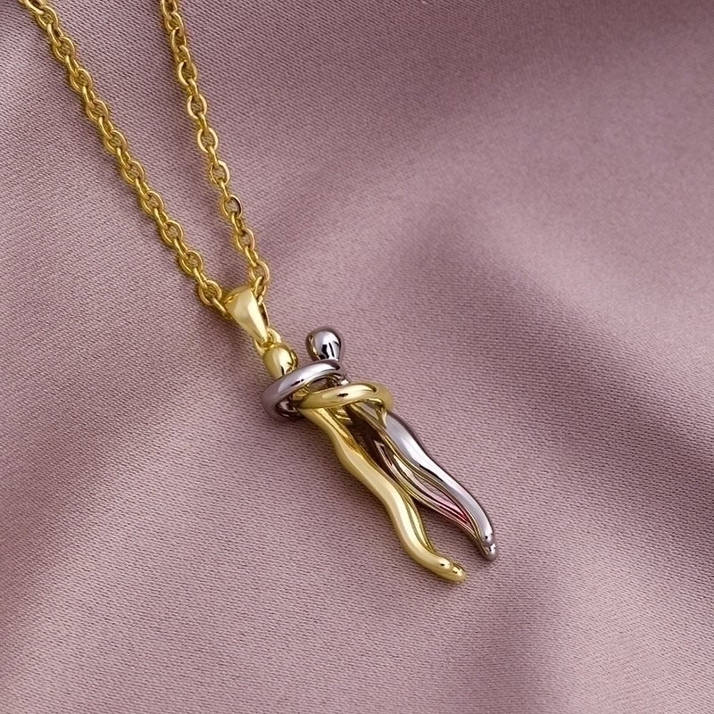 Fashion Geometric 304 Stainless Steel Copper 18K Gold Plated No Inlaid Necklace
