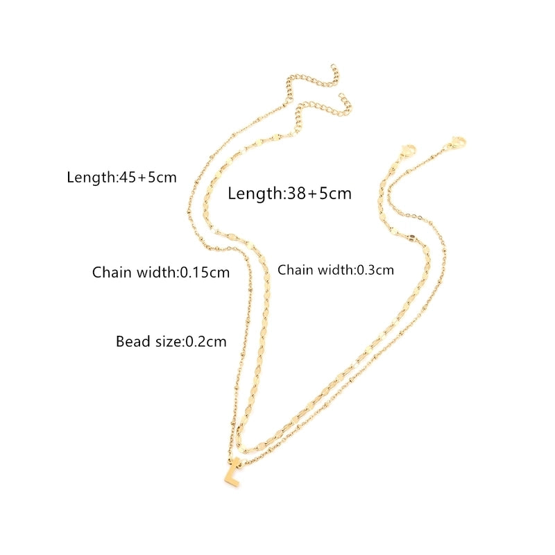 Casual Business Classic Style Letter 201 Stainless Steel 304 Stainless Steel Pendant Necklace