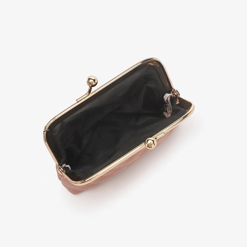 Women's Solid Color Pu Leather Clipped Button Wallets