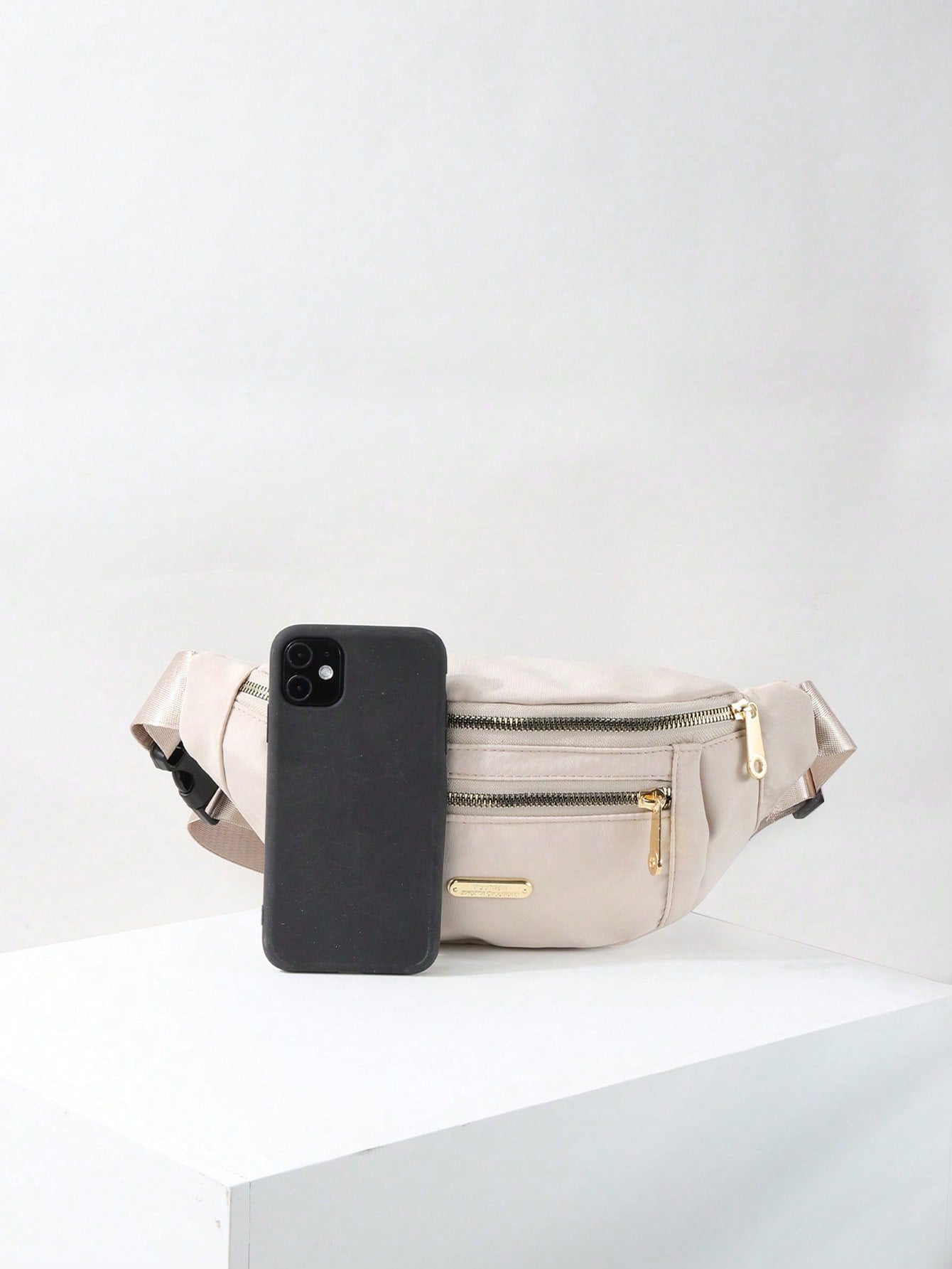 Parien Double Zipper Crossbody Waist Bag