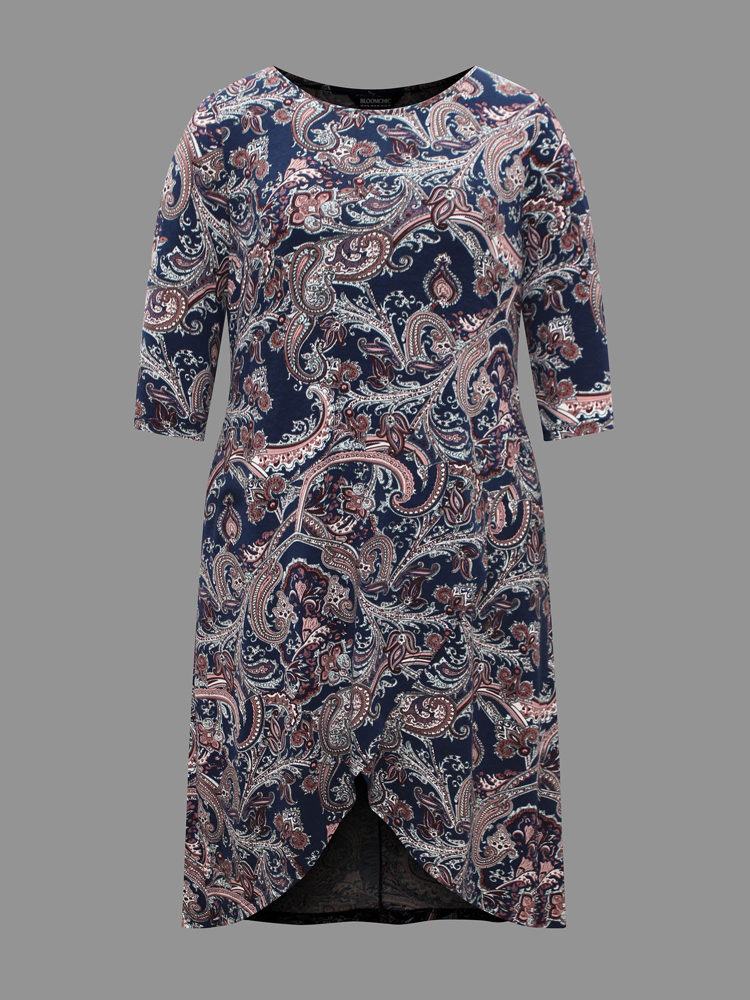 Wrap Hem Bandana Floral Dress