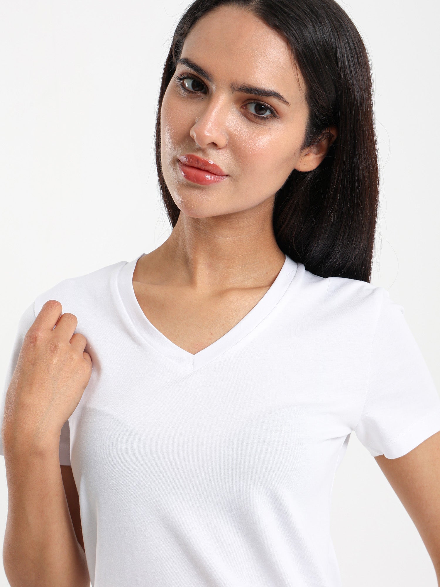 Fitted V-Neck T-Shirt
