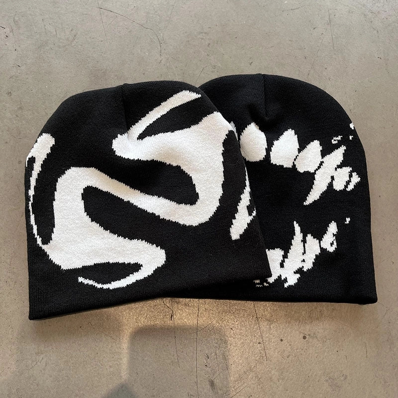 Unisex Hip-Hop Minimalist Color Block Eaveless Wool Cap