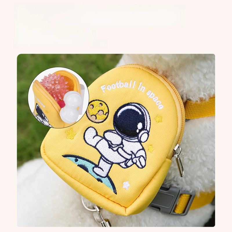 New Dog Leash Vest Dog Self-backpack Small Dog Dog Walking Rope Detachable Pet Backpack