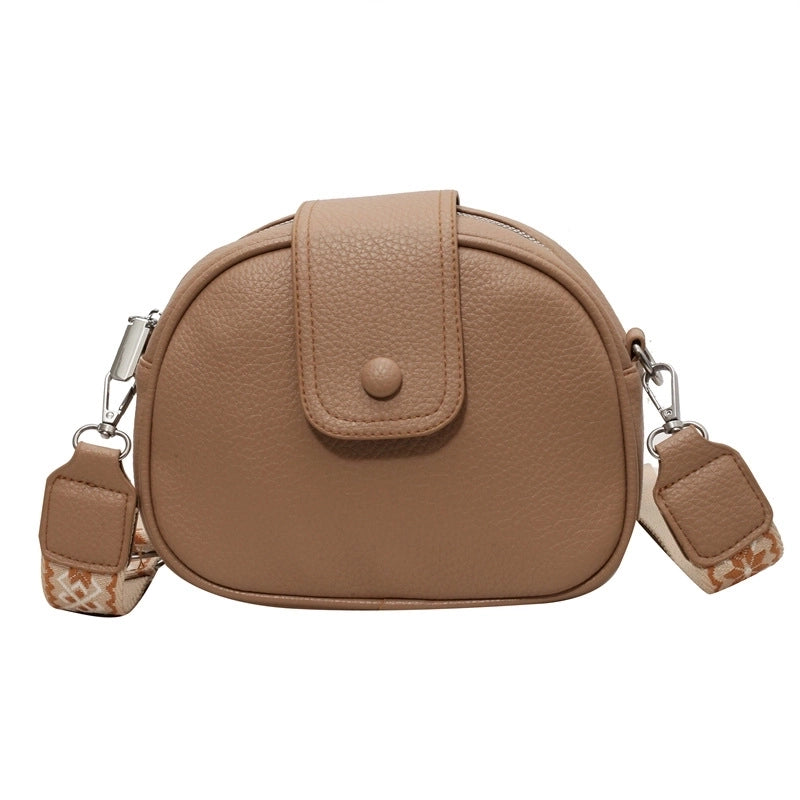 Women's Small Pu Leather Solid Color Streetwear Cloud Shape Flip Cover Crossbody Bag