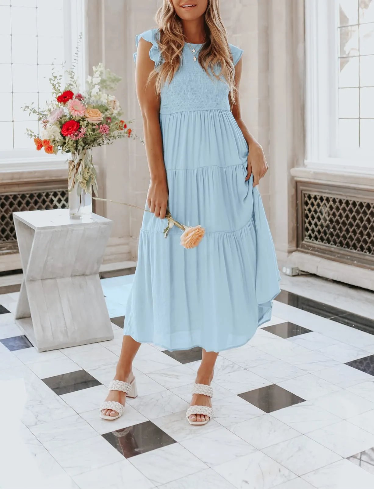 WOMEN'S SUMMER CASUAL FLUTTER SHORT MIDI DRESS 🔥 Extra 10% OFF At Checkout 🔥