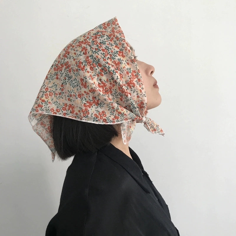 Women's Sweet Pastoral Flower Polyester Printing Bandanas