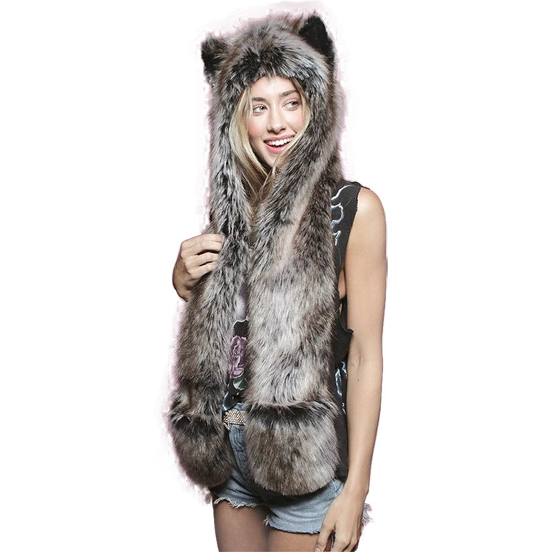 Unisex Fashion Cartoon Imitation Fur Winter Scarves