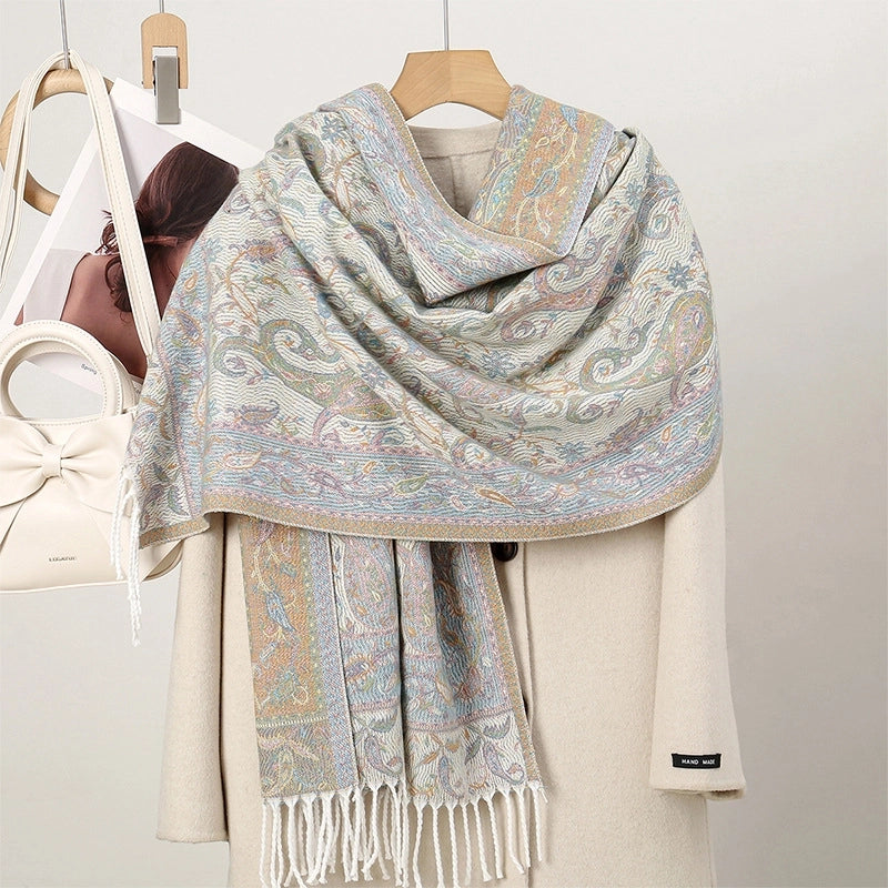 Women's Ethnic Style Minimalist Geometric Solid Color Polyester Scarf