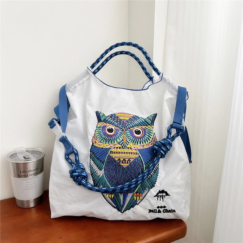 Women's Medium Polyester Animal Plant Streetwear Square Open Shopping Bags