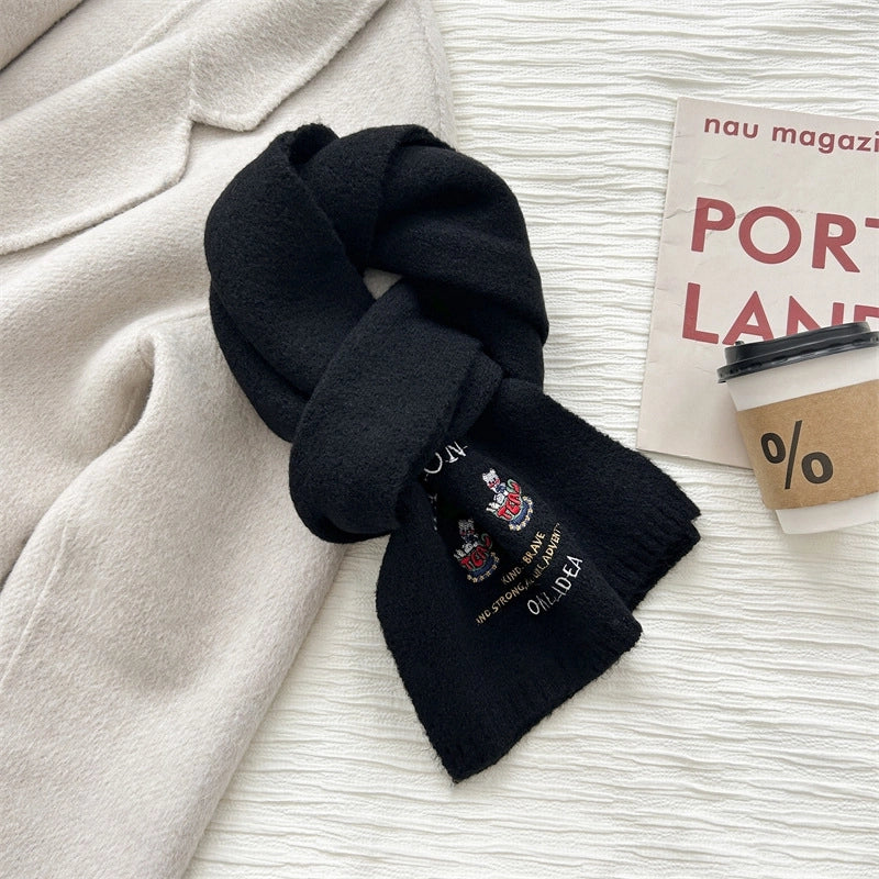 Women's Cute Minimalist Solid Color Imitation Cashmere Scarf