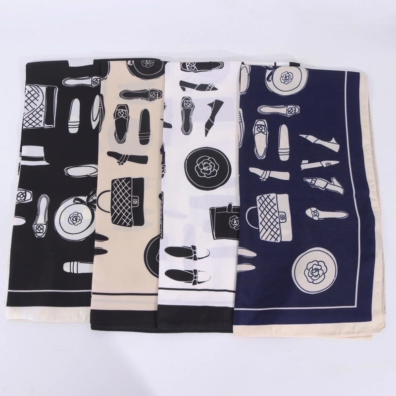 Women's Casual Minimalist Bag Shoe Polyester Silk Scarf