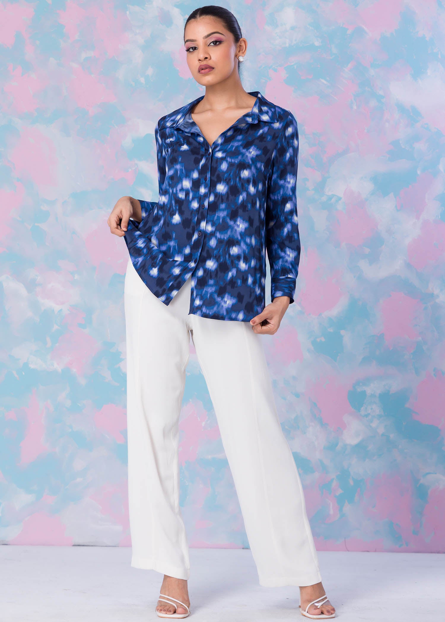 Printed Satin Shirt